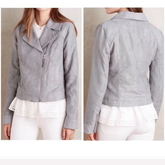 Anthropologie | Hei Hei Vegan Suede Moto Jacket S - Picture 7 of 7